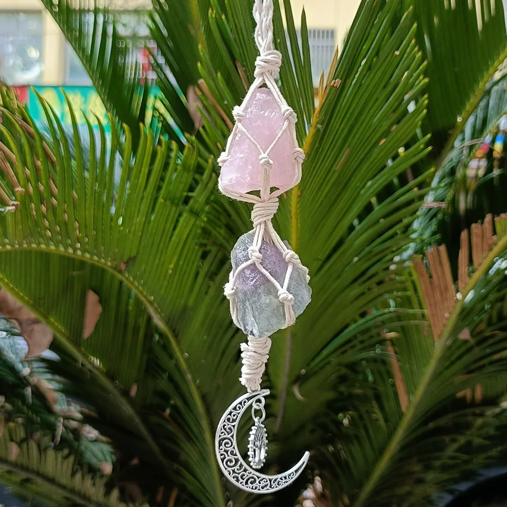 (árbol De La Vida B) Auspicioso Colgante De Borla Para Coche Con Árbol De La Vida De Piedra Natural Y Chakras, Adorno De Meditación