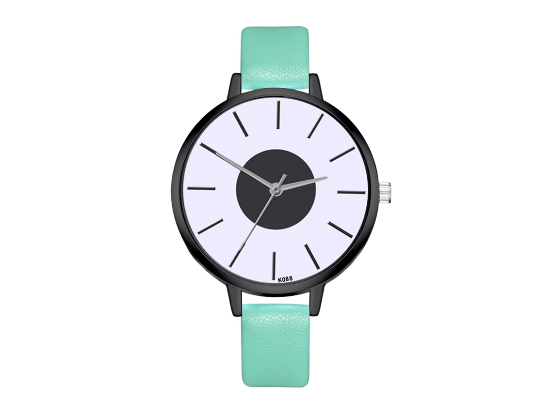 Reloj De Pulsera Analógico De Cuarzo Para Mujer Con Esfera Redonda Y Acabado En Color Crema Menta.