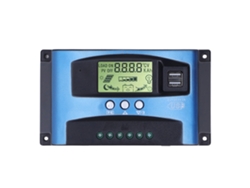 Controlador De Carga Solar Fotovoltaica Mppt Automático Lcd 40a 12v 24v Para Panel Solar