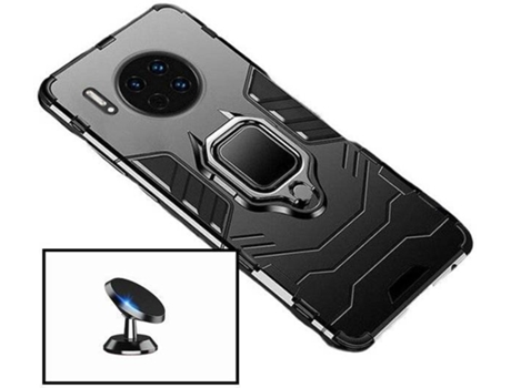 Kit Funda y Soporte Huawei Mate 30 Pro 5G Military Defender Negro