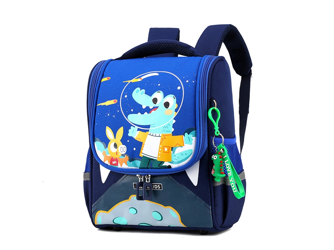 Mochila Infantil De Dibujos Animados Dinosaurio Azul Para Jardín De Infantes, Escuela Y Viajes, Resistente Al Agua Y Segura