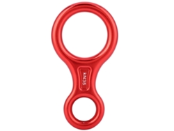 Dispositivo De Descenso De 35 Kn, Anillo En Forma De Ocho Para Escalada En Roca, Equipo Para Actividades Al Aire Libre, Mosquetón Rojo.