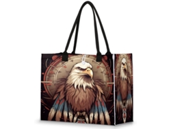 Bolso Mano Grande Tropicallife Diseño Étnico Águila Para Mujeres Niñas Bolso Hombro Compras Trabajo Gimnasi