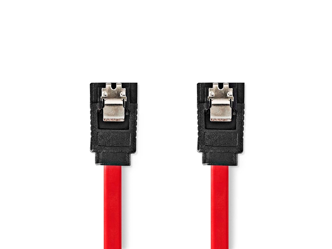 Cable SATA 3 Gbps SATA hembra de 7 pines SATA hembra de 7 pines Niquelado 0,50m Piso PVC Rojo Caja NEDIS