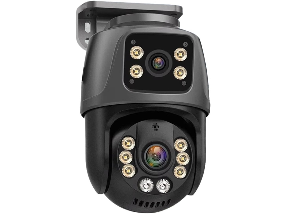 Cámara De Exterior Ptz Hd Poe De 8 Mp Con Doble Lente Y Pantalla 4k, Detección Por Ia De 4 Mp.