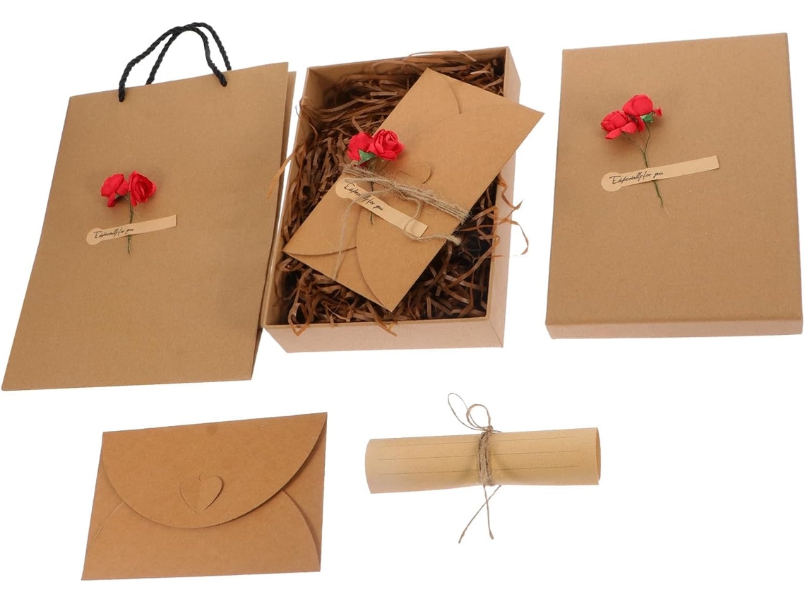 Set De Papelería Y Sobres Para El Día De San Valentín: 20 Hojas, 20 Sobres, Rojo Con Estampado Rosa.