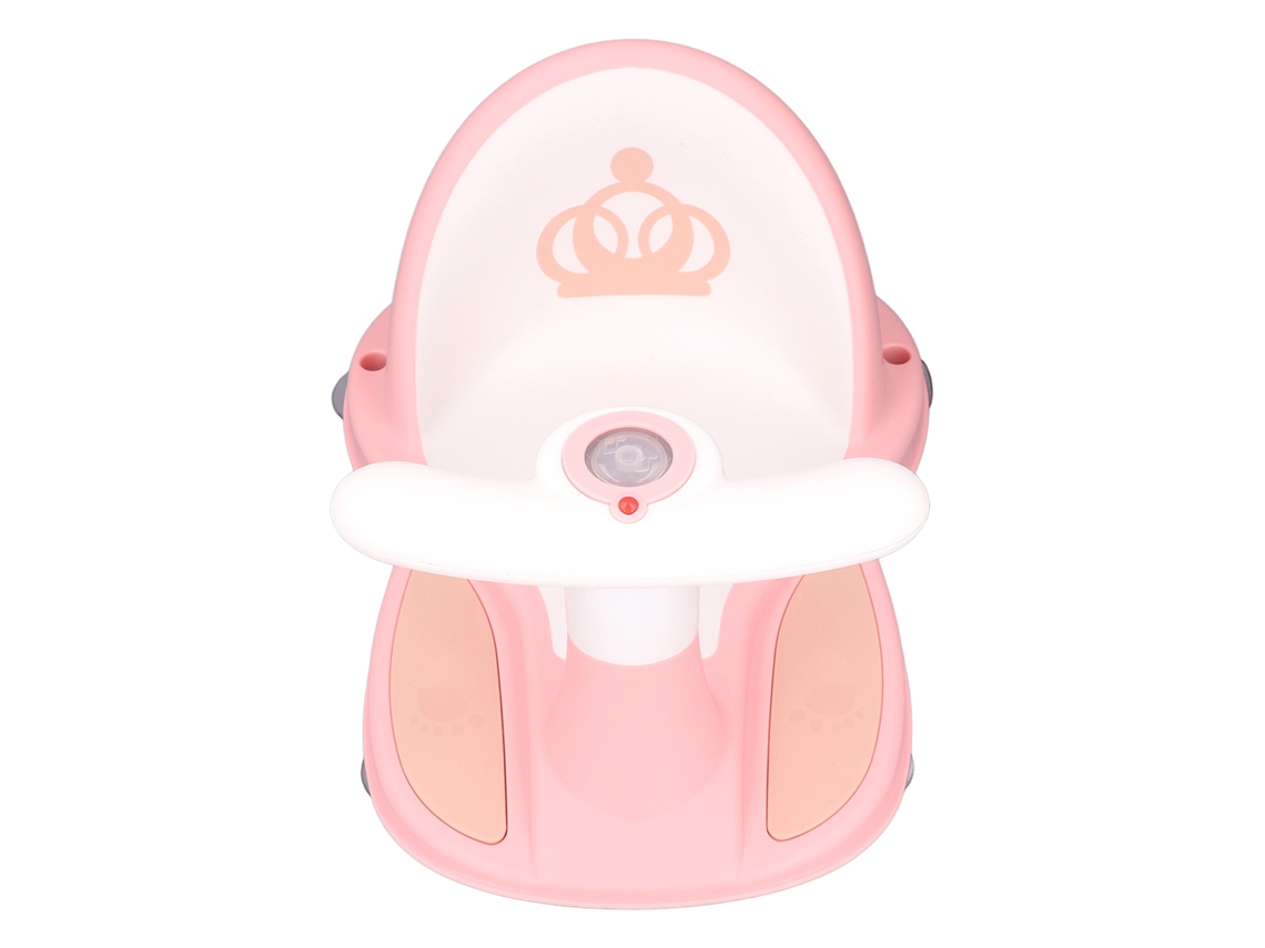 Asiento De Baño Portátil Antideslizante Para Bebés Con Música, Para Sentarse O Tumbarse, Color Rosa (pp/tpe).