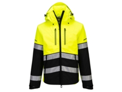 Chaqueta Alta Visibilidad Shell Ev4 | Impermeable Trabajo Amarillo/negro / S