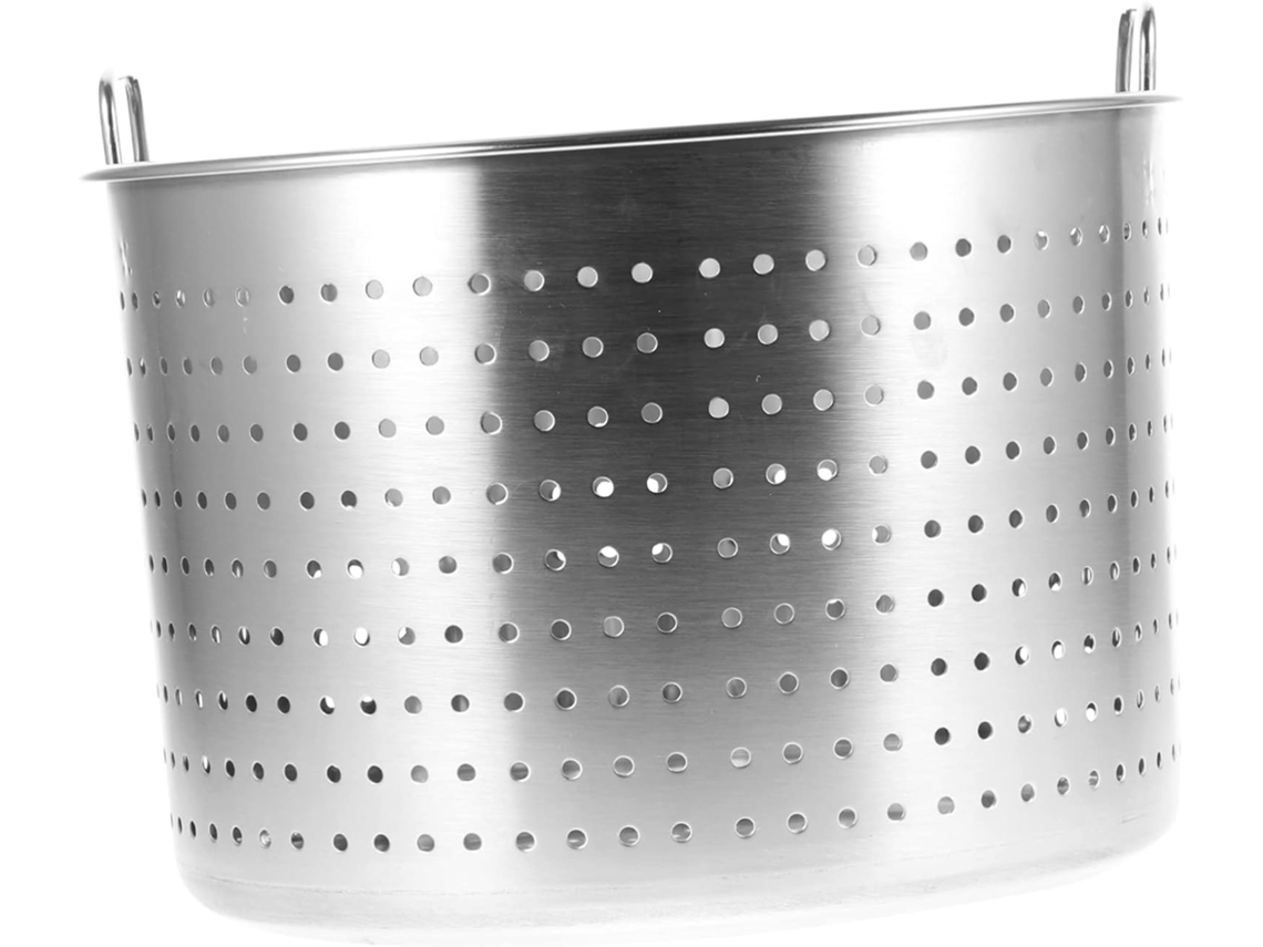 Cesta Para Mariscos De Acero Inoxidable De 35 Cm, Cacerola Perforada Para Cocción A Fuego Lento Y Fritura.