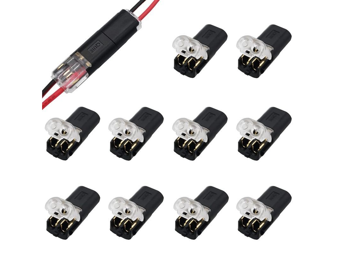 Conectores De Cable De Bajo Voltaje, 10 Piezas, Conector Eléctrico De 2 Pines Para Cable De 18-22 Awg