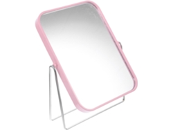 Espejo De Maquillaje Pivotant Sur Pied 323 Métal Rosa Doble Face Carré Y Rond Esthétique Pour