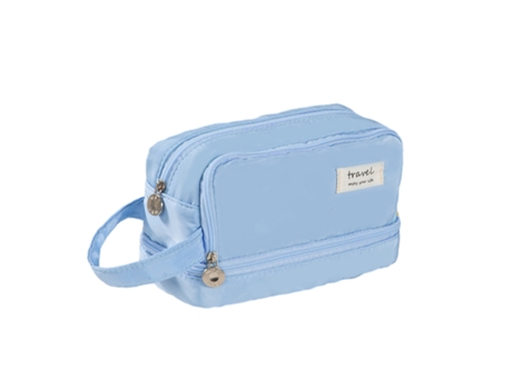 Bolsa De Lápices De Gran Capacidad Con Múltiples Ranuras, Bolsa Organizadora De Útiles Escolares Estéticos, Adecuada Para Adolescentes, Azul Claro ...