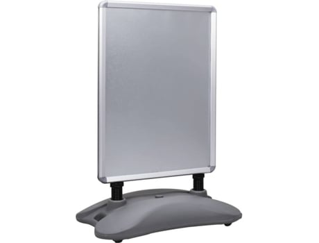 vidaXL Soporte para carteles A1 base de agua aleación de aluminio gris