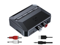 Receptor estéreo Bluetooth 5.3 para el hogar, receptor estéreo Bluetooth para adaptador auxiliar Adaptador Bluetooth Rosewell