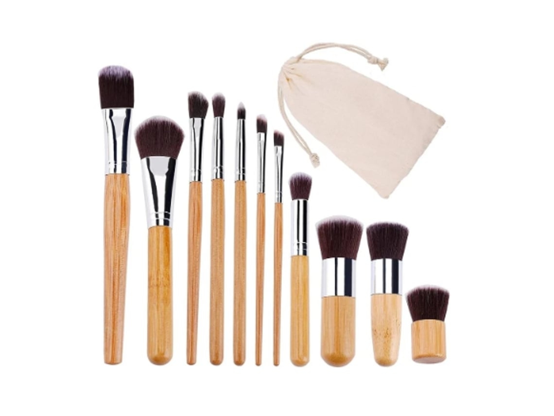 11 brochas de maquillaje profesionales, brochas de base y bolsa de maquillaje Gusshious