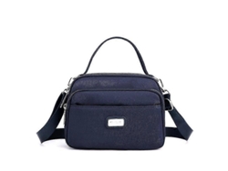 Bolso bandolera informal para mujer, de gran capacidad y múltiples compartimentos, color azul zafiro Lalamoli