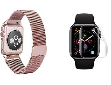 Kit Correa + Protector GIFT4ME (Xiaomi Watch S1 - Rosa y Transparente)