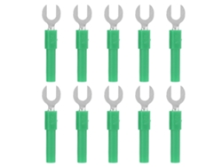 Conectores De Alambre Tenedor Y Latón 6mm 4mm Banana Plug 10pcs 30vac-60vdc