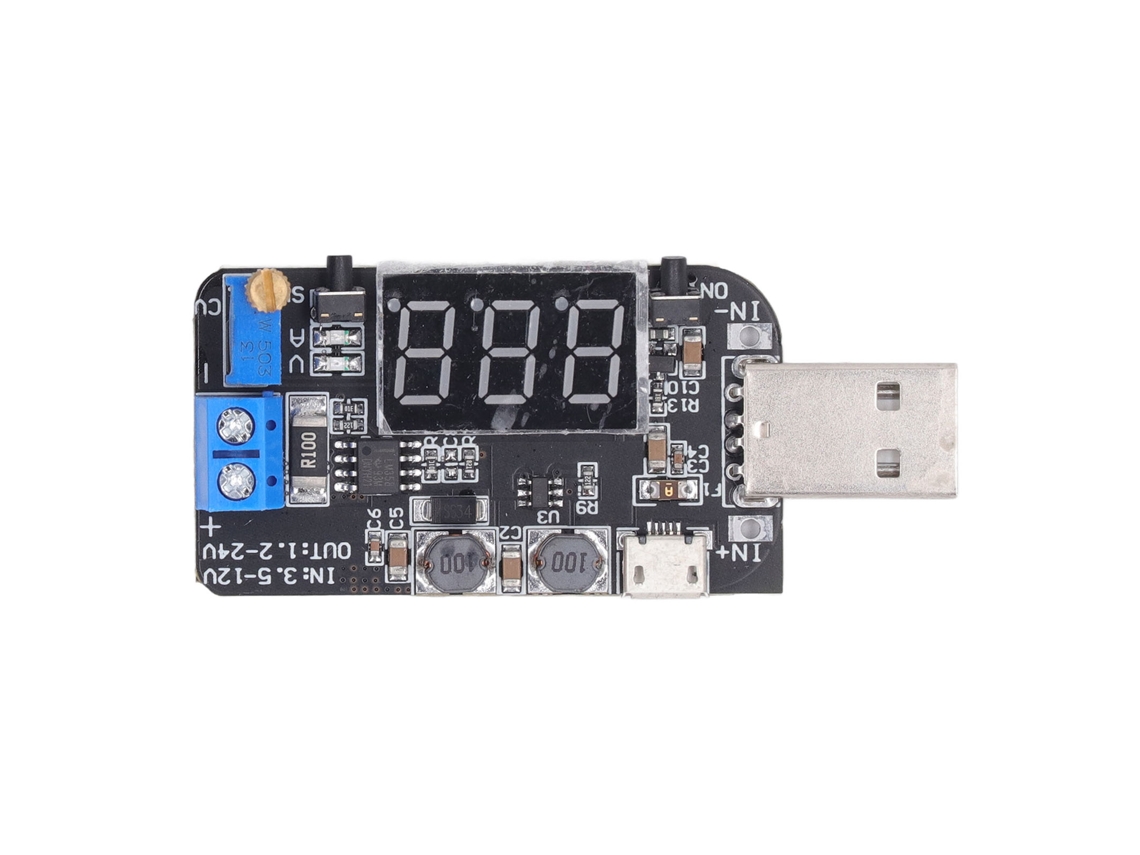 Módulo Convertidor Elevador De Cc De 5 V A 3,3 V, 9 V, 12 V, 18 V Y 24 V, Placa De Alimentación Usb Ajustable.