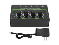 Amplificador De Auriculares Estéreo De Alta Potencia De 4 Canales Para Estudio Y Escenario, Con Conector Usb.