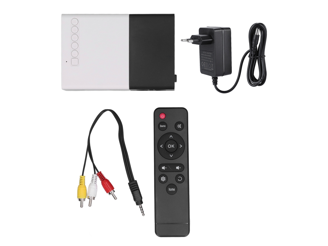 Projetor Mini Portátil 1080p Led Para Filmes E Desenhos Kids Presente Com Controle Remoto Plug Eu