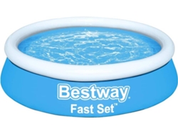 Piscina Hinchable BESTWAY Redonda (Azul - PVC - 183x51)