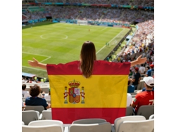 Bandera España Poliéster 150×90cm, Funda Para Asta Integrada, Impresión Definida Resistente Al Sol Para Hinchas.