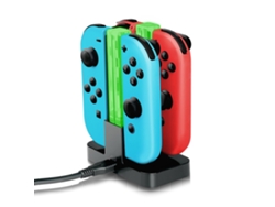 Base De Carga Para Controladores Switch (4 Puertos De Carga Coloridos, Carga Simultánea)