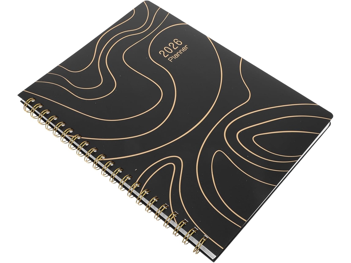 Agenda Semanal A4 Com Espiral Dupla, Planejador Mensal De Metas Capa Dura E Papel Grosso, Caderno Portátil De