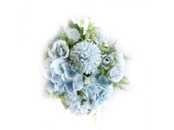 Bola De Flores De Seda Sintética Con Detalles Vívidos, Ramo De Flores Azules Para Fotografía