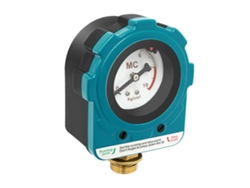 Interruptor de presión, resistente al agua con clasificación IP65, rango de medición de 0 a 10 kg/cm², color azul.