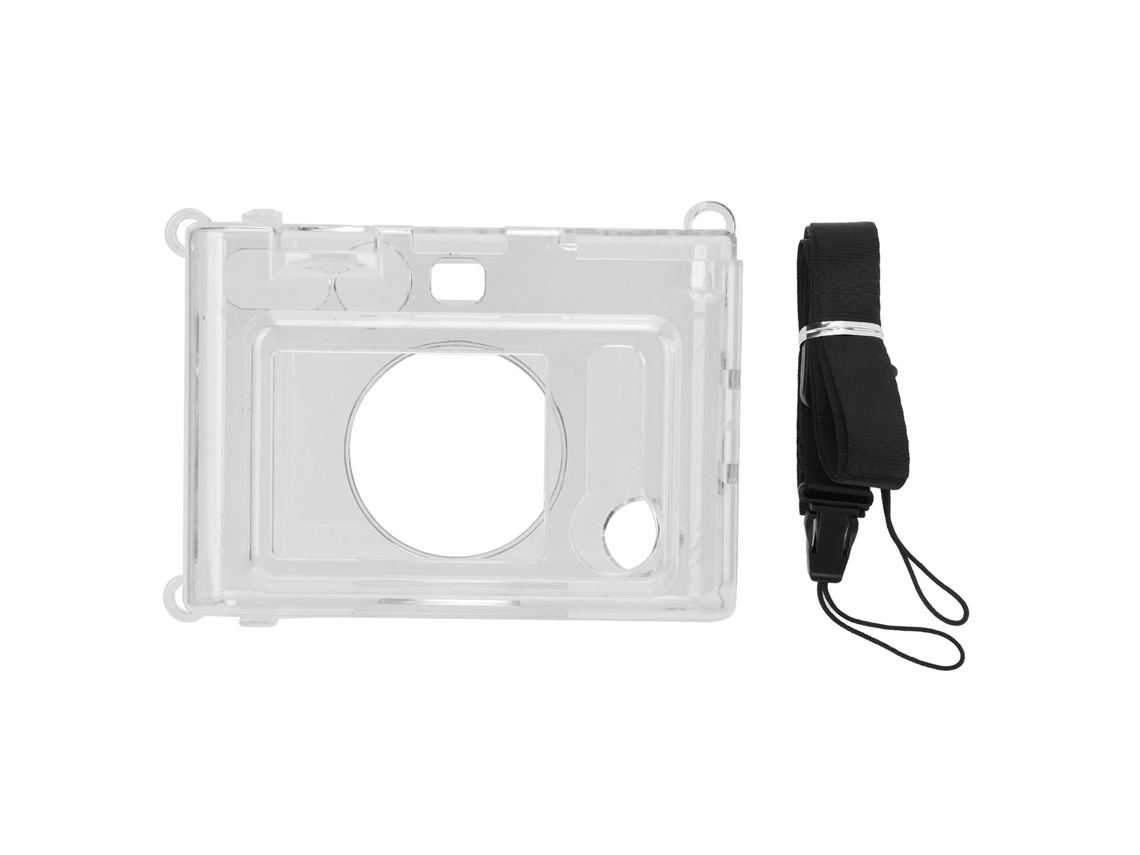 Capa Protetora Transparente Para Câmara Fujifilm Instax Mini Evo Com Alça De Ombro