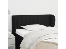 Cabecero con Alas de Tela 83x23x78/88 cm Negro