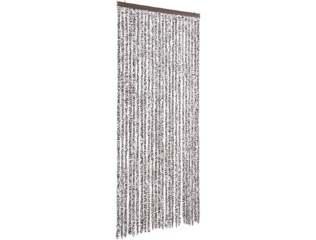 vidaXL Cortina mosquitera de chenilla marrón y beige 100x220 cm