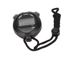 Cronómetro electrónico multifuncional de 2 líneas, temporizador deportivo negro para entrenamientos, luz dorada.