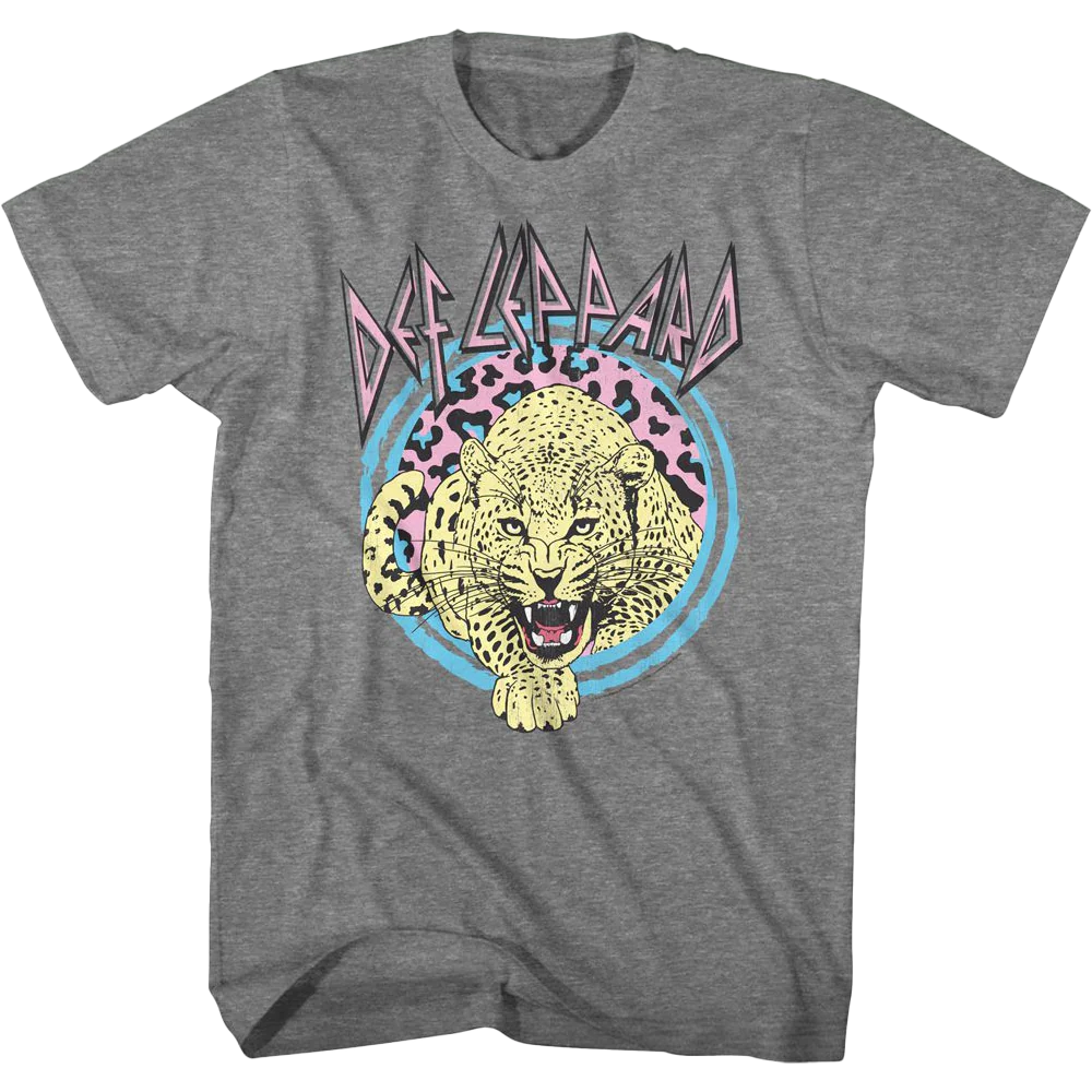 Def Leppard ''pastel Leppard'' T-shirt Unisex Rockinstone Size:l
