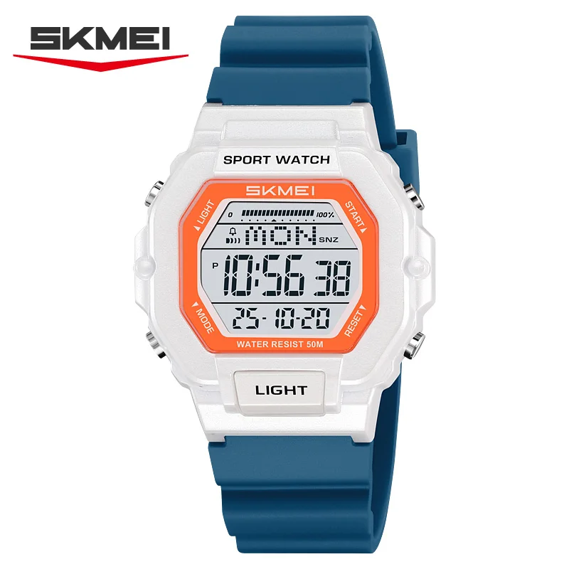 Reloj Deportivo Digital (azul Lago) Con Temporizador, Pantalla Luminosa, Alarma Y Funciones De Calendario.