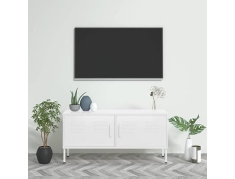 Mueble para la televisión VIDAXL Blanco Acero (105x35x50 cm)