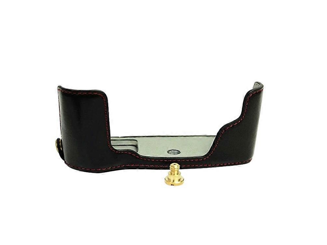 Estuche protector de piel sintética para cámara digital Olympus E M5 II/E M5 Mark II con ranura para batería