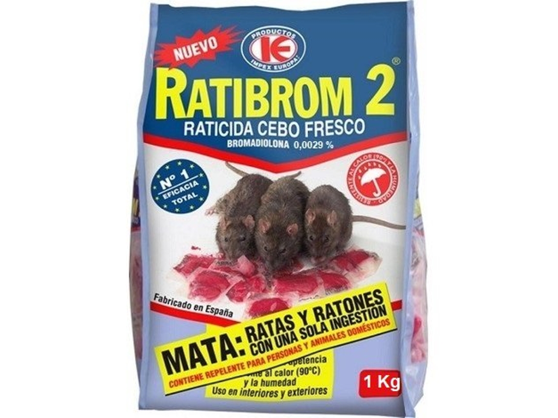 Ratibrom 2 Isca Fresca Contra Ratos e Camundongos 12 kg IMPEX EUROPA