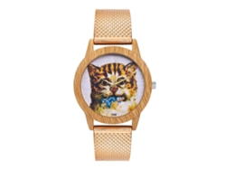 Reloj De Pulsera Analógico De Cuarzo Para Mujer, De Aleación, Con Esfera Redonda, Color Oro Rosa.