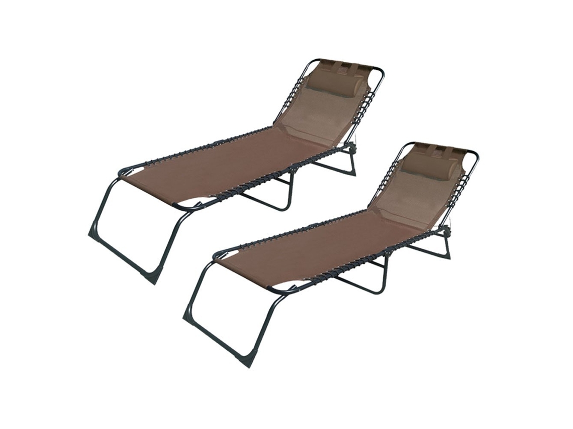 Tumbona plegable Marbueno para jardín y playa con cojín de verano Marbueno