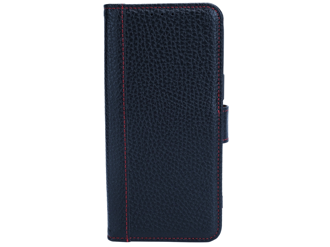 Capa De Couro Anti-impacto Full Body Para Samsung S21 Fe Com Slot Para Cartões Preta