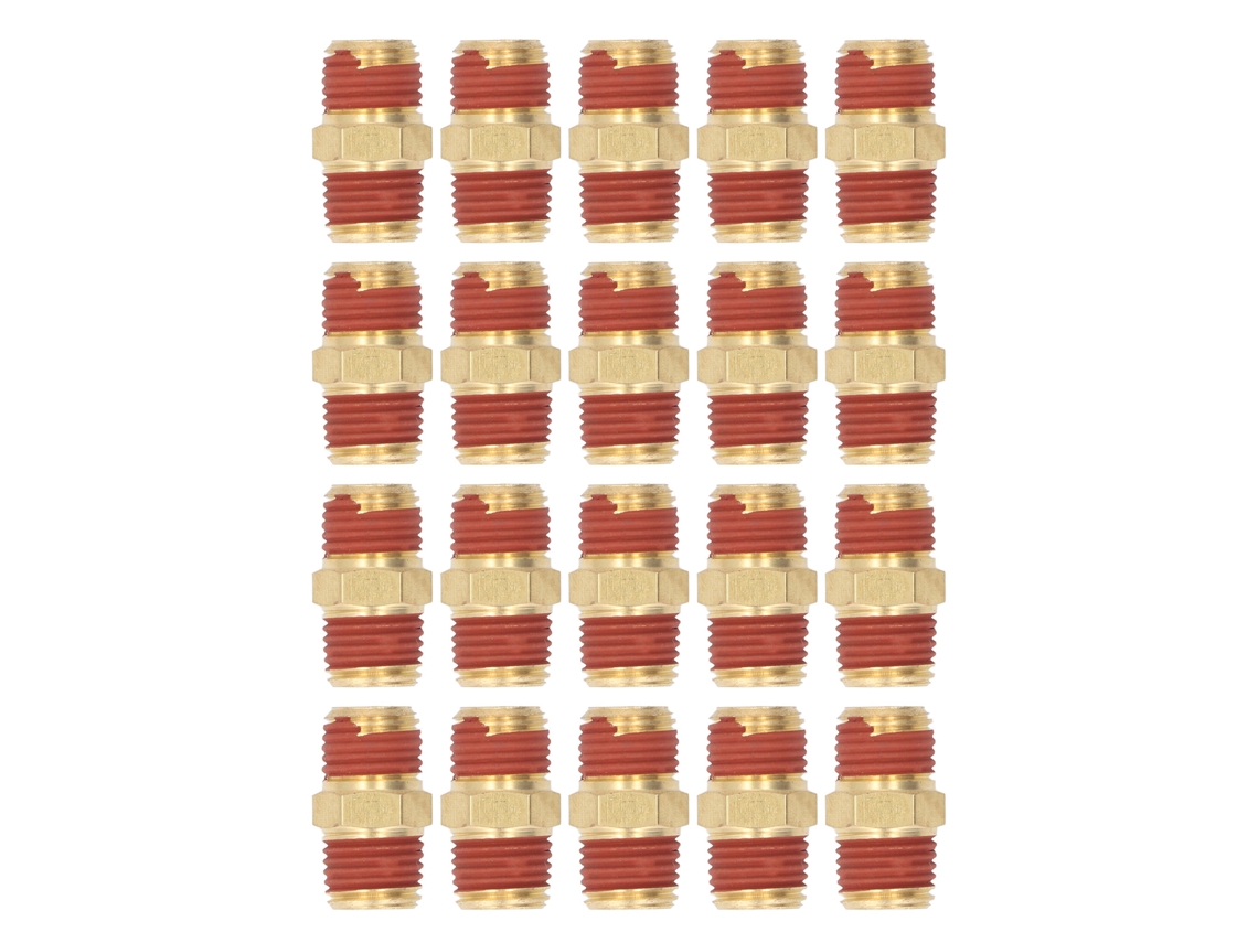 20 Conectores De Latón Con Capa De Goma, Rosca Macho De 1/4 Npt, Para Mangueras Y Tubos De Aire.