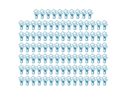 100 Pinzas De Carpeta Estrella Para Estudiantes Metal Fuertes Clip De Papel Azul