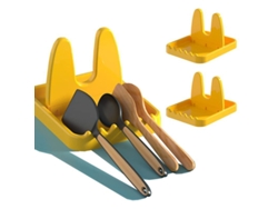 2026da-soporte Para Cubiertos Y Tapas De Cocina Con Alfombrilla Antigoteo, 2 Piezas Plegables De Material Pp