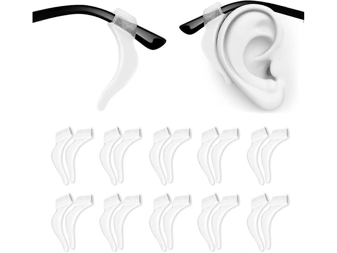 Ganchos de silicona suave para gafas, 10 pares de soportes antideslizantes Rosewell