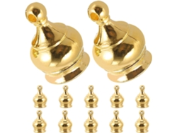 Juego De 14 Tapas Decorativas Para Extremos De Lámparas Con Forma De Corona, Fabricadas En Aleación De Zinc Dorado M10x1, Con Tuercas.
