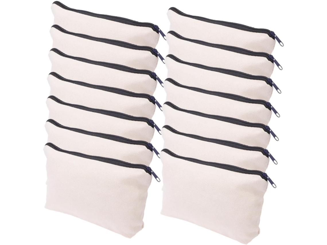 Estuche De Lona Para Lápices De 14 Piezas, Bolsa Con Cremallera, Neceser Para Cosméticos Y Artículos De Aseo.