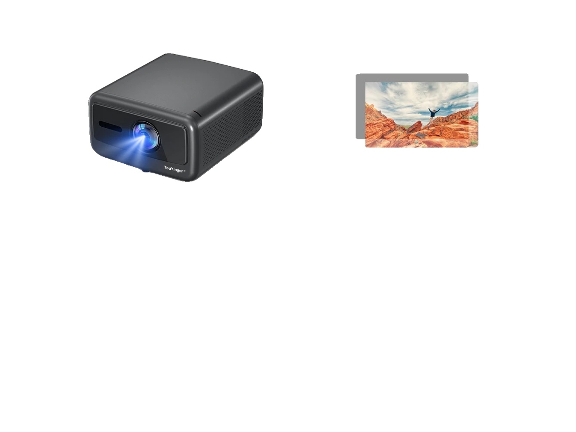 Proyector, 2800 lúmenes ANSI, resolución de 1920 x 1080, Q12w Pro y pantalla OEM